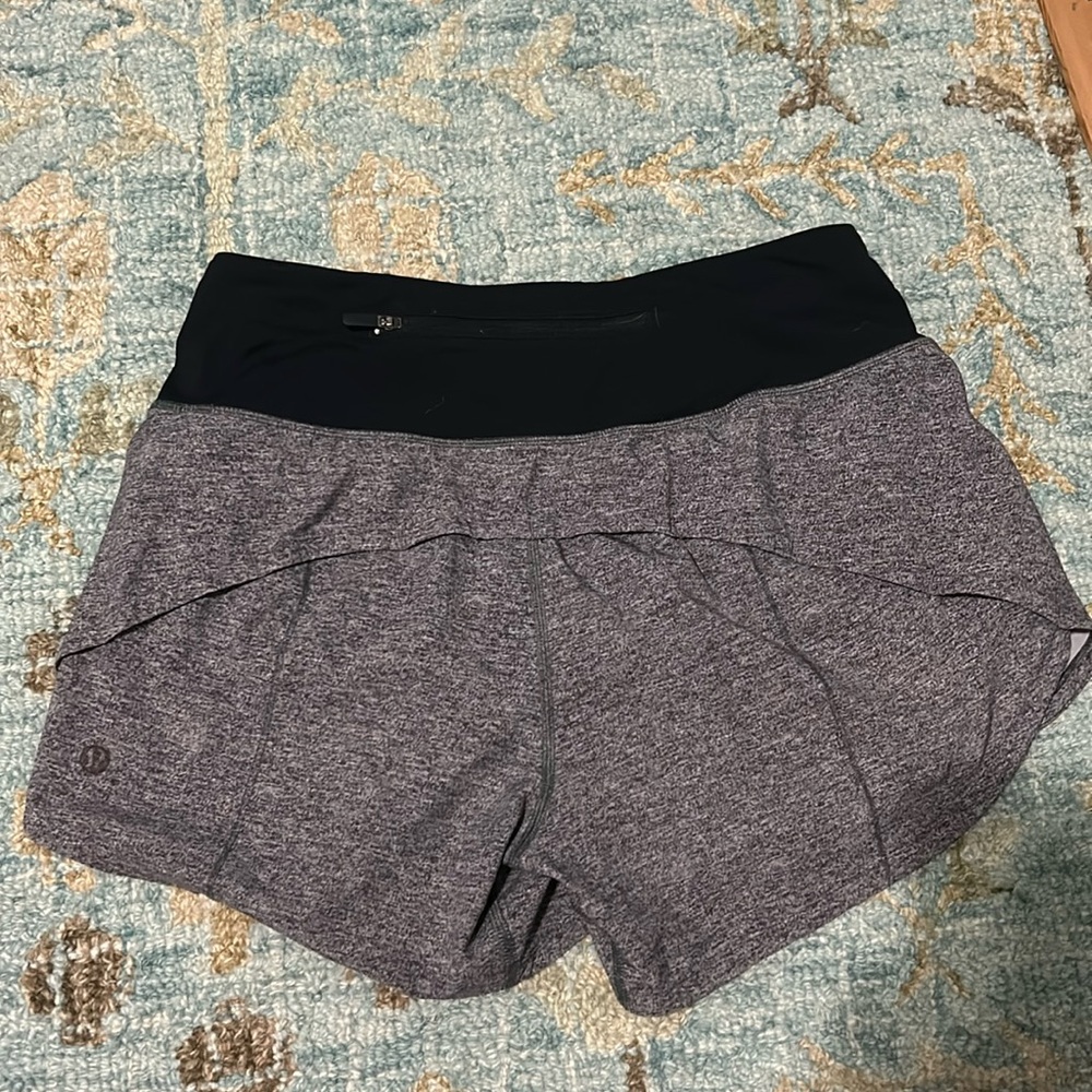 Gray lululemon shorts size 4

Minimum seam fraying, so no significant damage